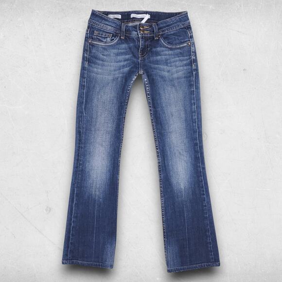 Vigoss The New York Boot Jeans Women 26 Med Blue Low Rise Y2K Bootcut Cowgirl - Picture 1 of 11